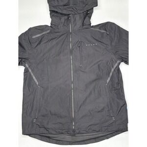 Volvo Men's Black Hooded‎ Waterproof Shell Jacket Size L Sweden